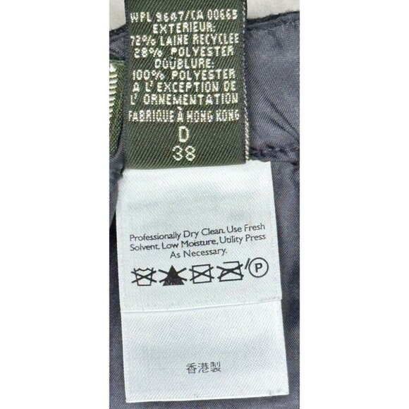 Eddie Bauer Womens Long Skirt Wool Blend Charcoal Grey Embroidered Lined Size 8 - Picture 7 of 10